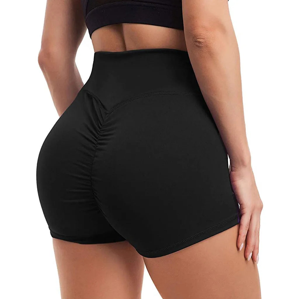 New Women High Waist Honeycomb Yoga Shorts Seamless Workout Elastic Buttocks Sportswear Impact Fitness Leggings Gym
