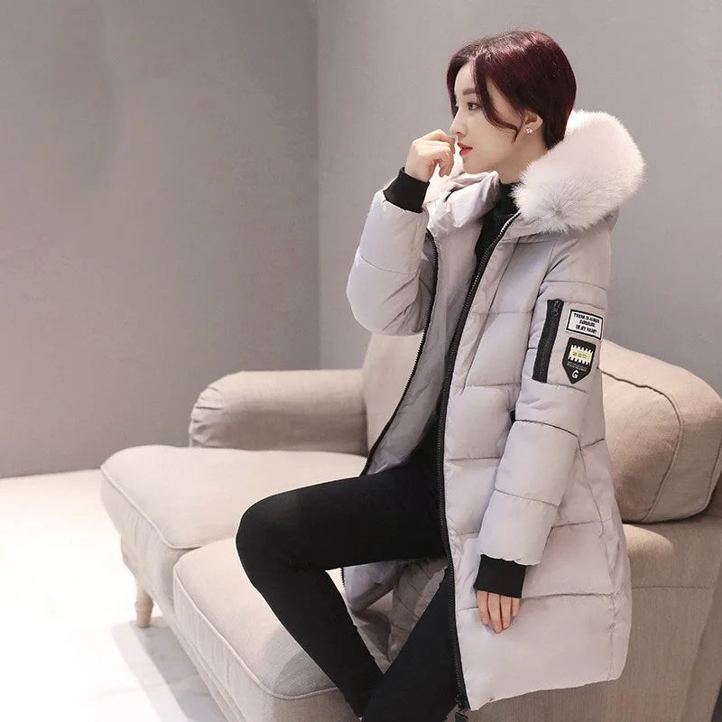 New Women Cotton Coat Autumn Winter Jacket Coat Padded Hooded Keep Warm Down Cotton Overcoat Parkers