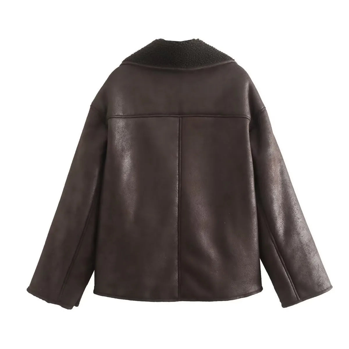 Fall/Winter New Arrival Women's Series Double-Sided Collar Oversized Long-Sleeve Jacket Warm Coat