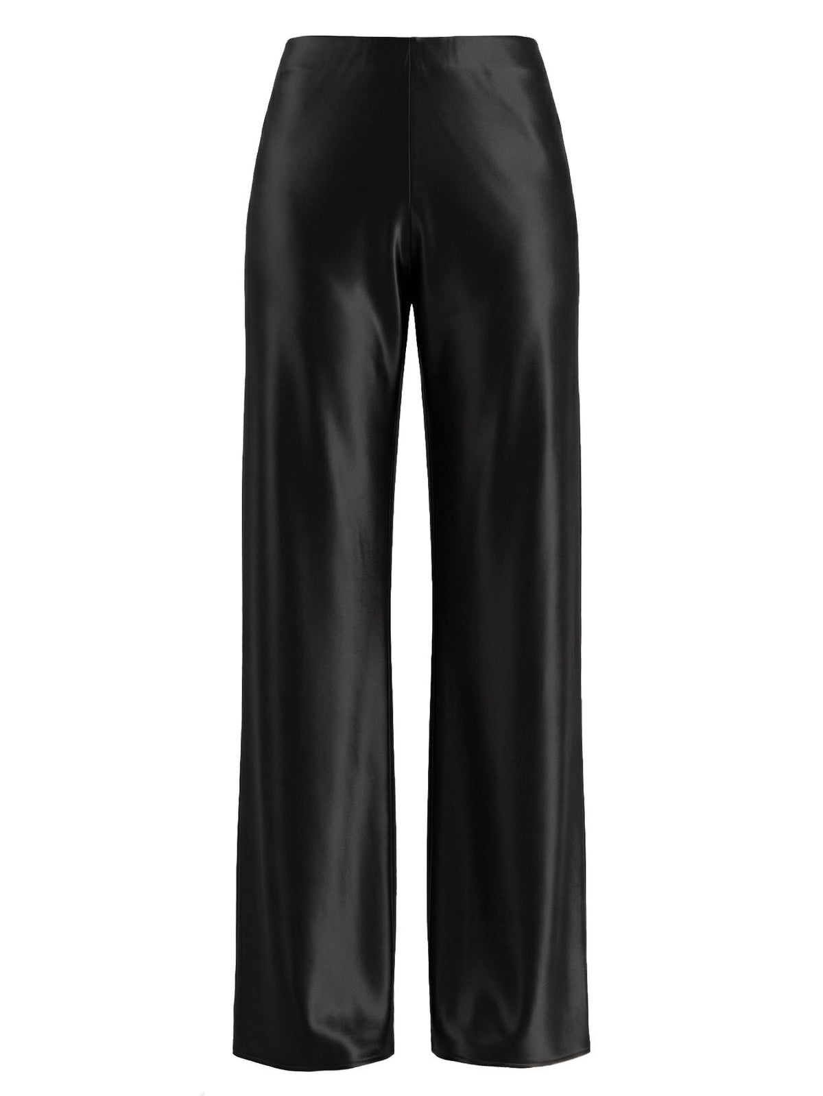 High-Waist Satin-Look Wide-Leg Pants
