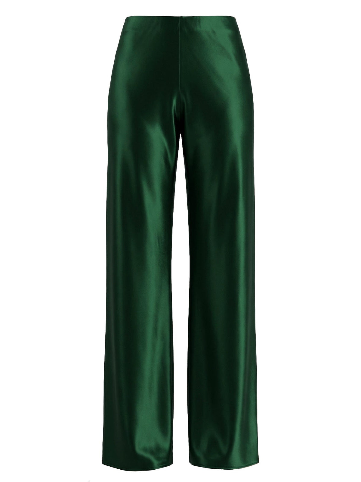 High-Waist Satin-Look Wide-Leg Pants