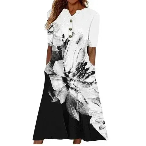 Women's Midi Dress with Pockets