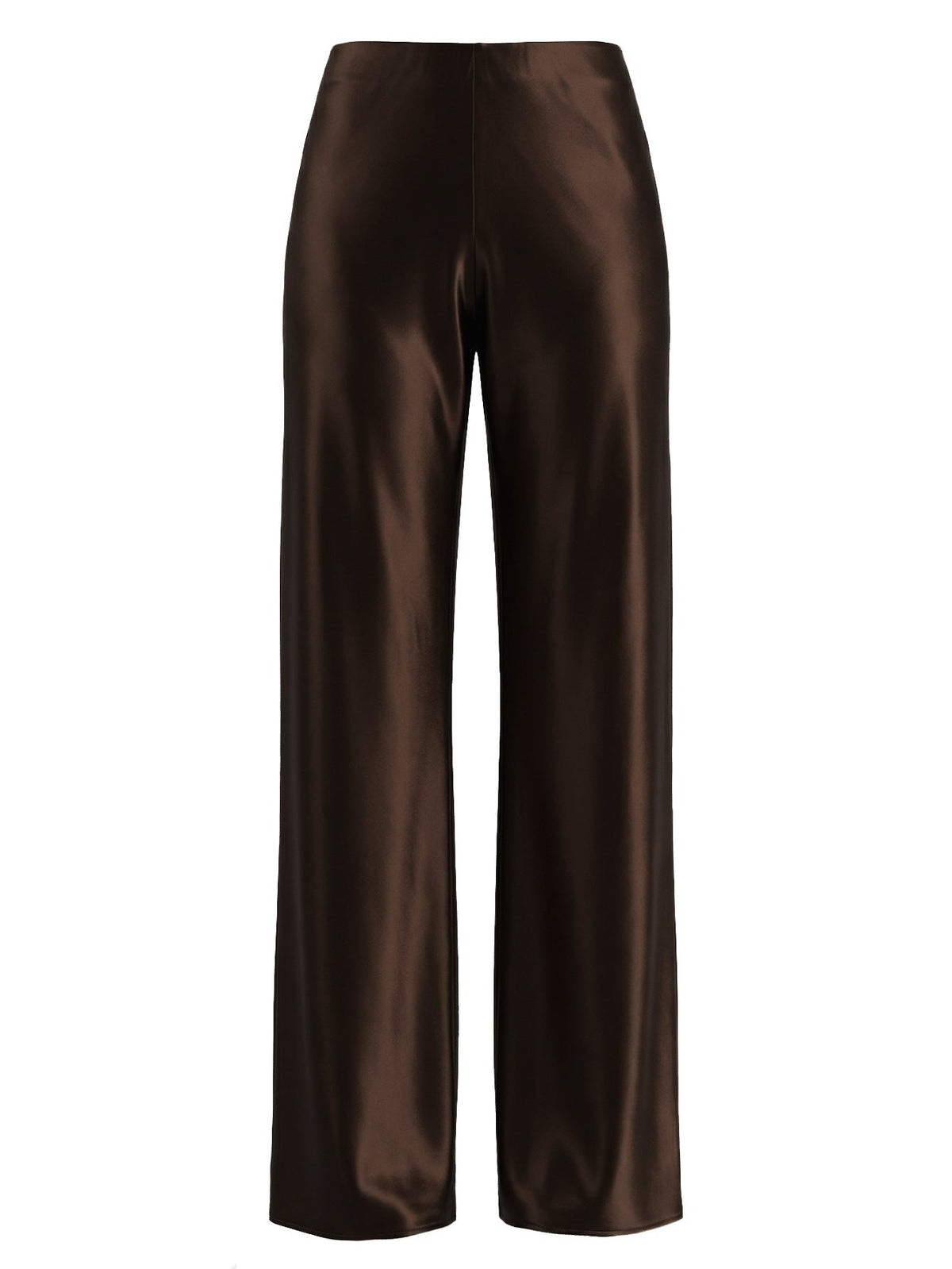 High-Waist Satin-Look Wide-Leg Pants