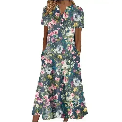 Women's Midi Dress with Pockets