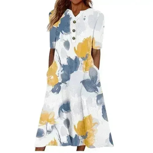 Women's Midi Dress with Pockets