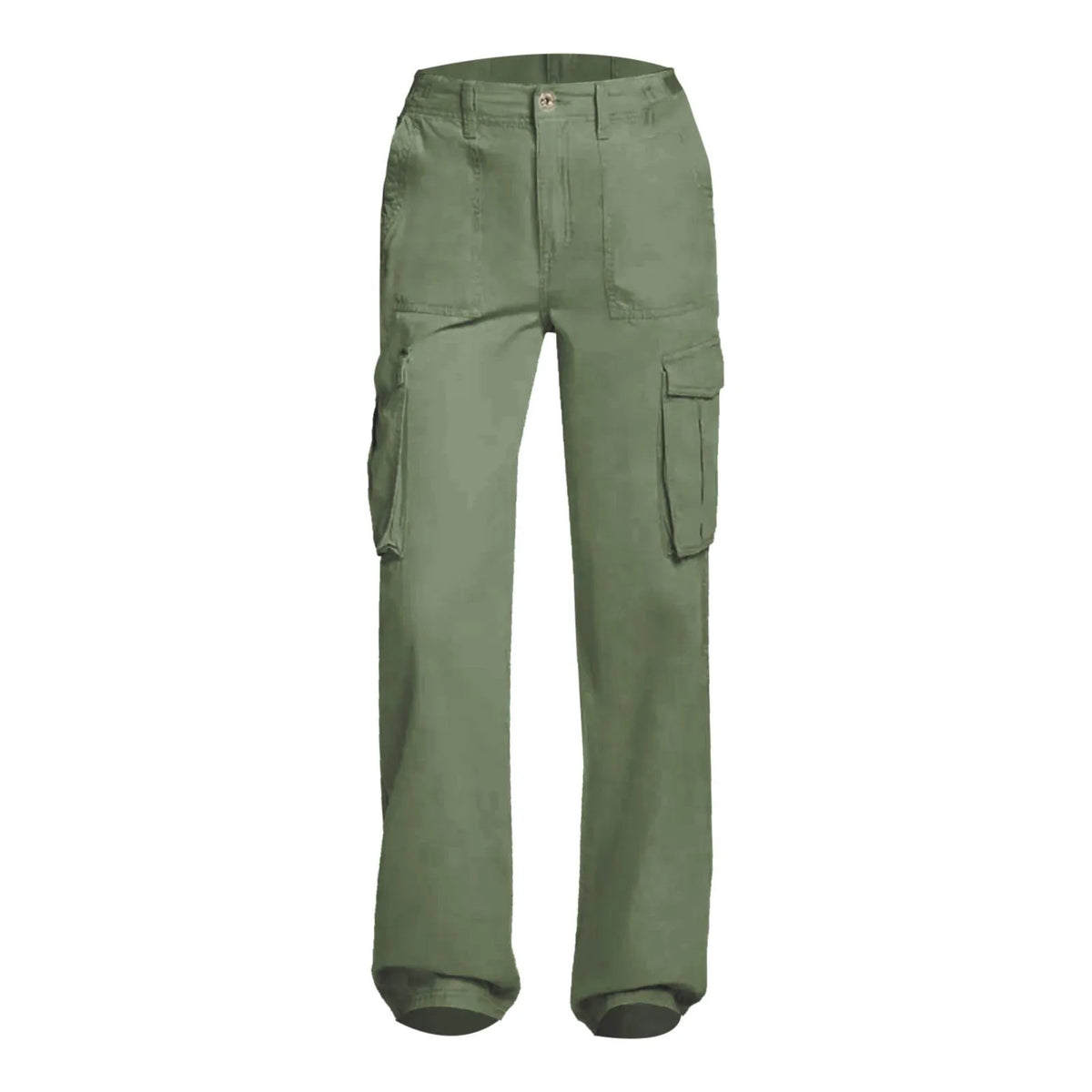 Adjustable High-Waist Cargo Pants