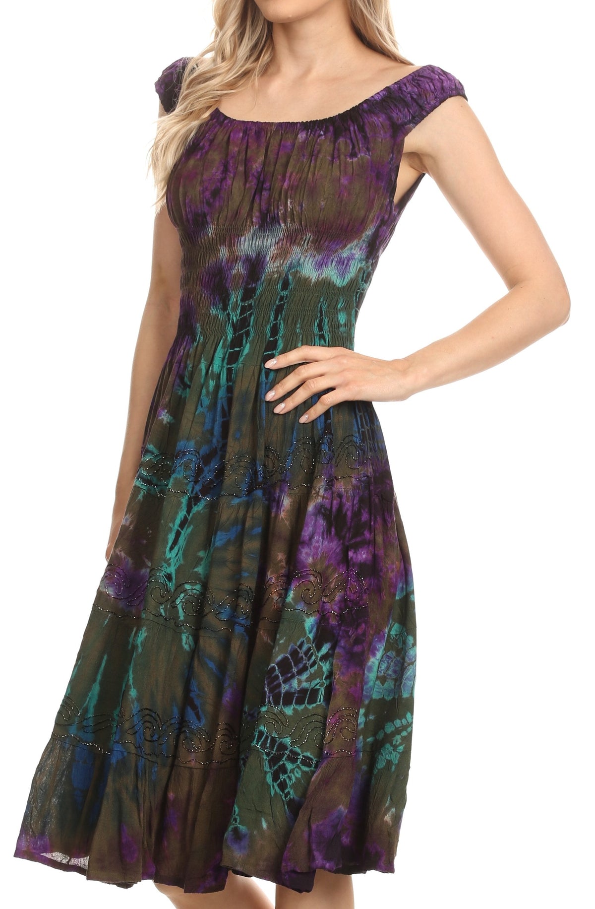 Sakkas Alba Off-Shoulder Midi Dress