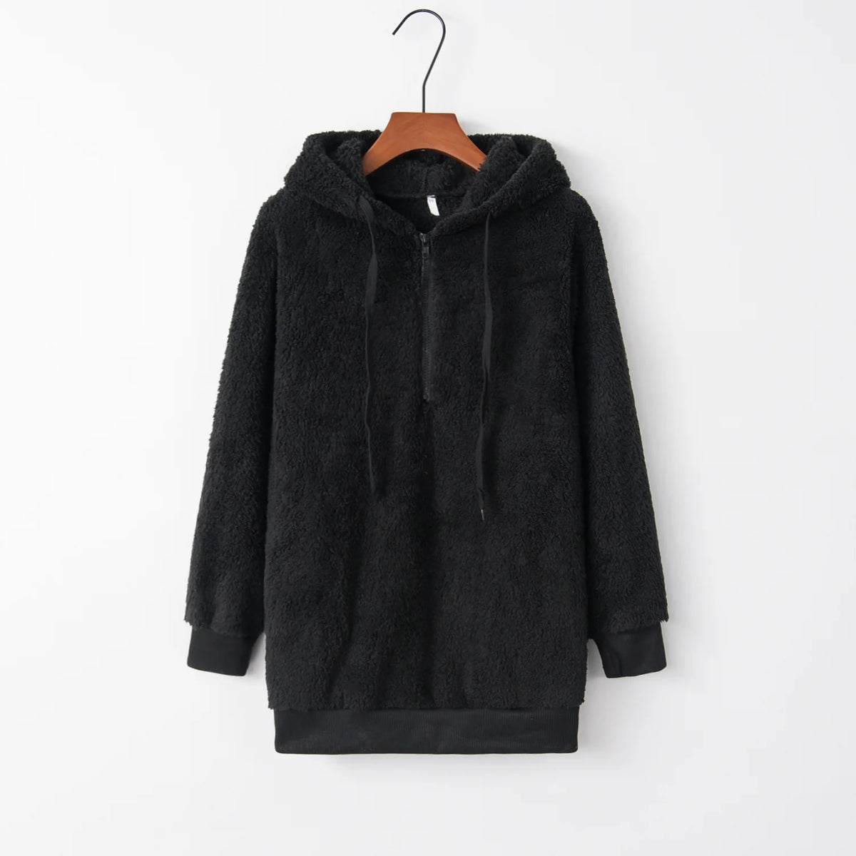 Winter Women Sherpa Hoodies Plus size Fleece Hooded Pullover Loose Fluffy Coat Warm Streetwear Hoodies