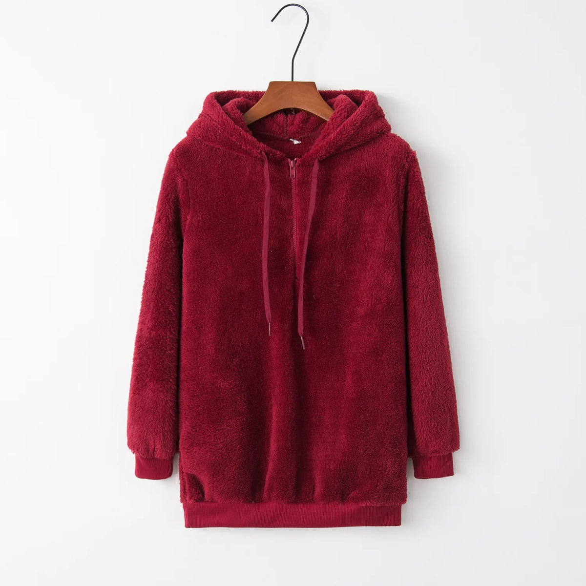Winter Women Sherpa Hoodies Plus size Fleece Hooded Pullover Loose Fluffy Coat Warm Streetwear Hoodies