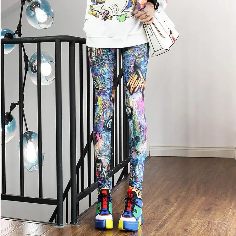 Fashion Leggings Sexy Casual Highly Elastic and Colorful Leg Warmer Fit Most Sizes Leggins Pants Trousers Woman's Leggings