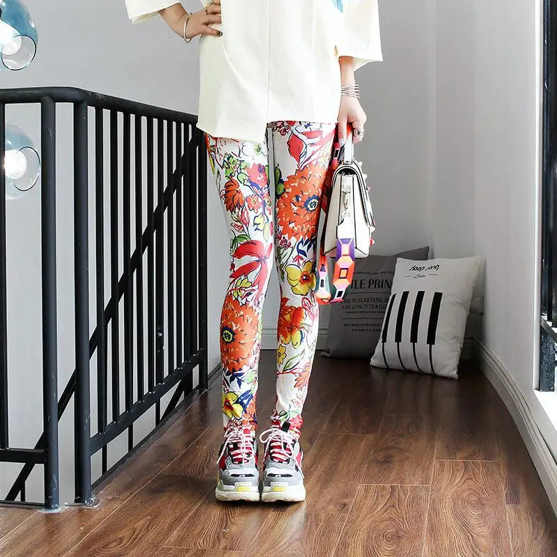 Fashion Leggings Sexy Casual Highly Elastic and Colorful Leg Warmer Fit Most Sizes Leggins Pants Trousers Woman's Leggings