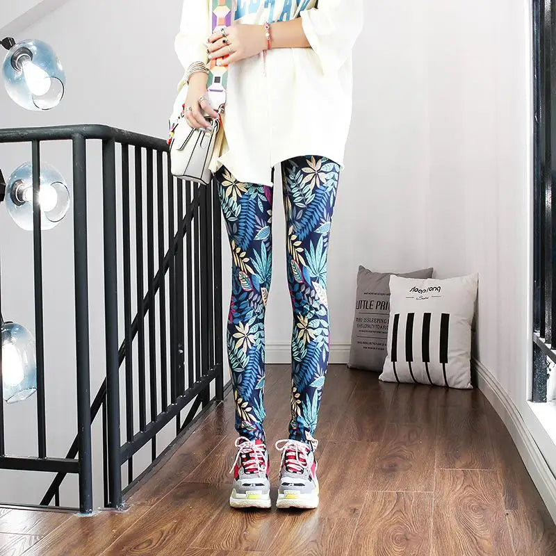 Fashion Leggings Sexy Casual Highly Elastic and Colorful Leg Warmer Fit Most Sizes Leggins Pants Trousers Woman's Leggings