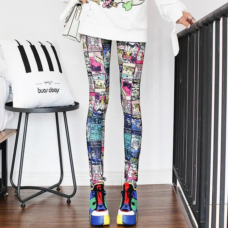 Fashion Leggings Sexy Casual Highly Elastic and Colorful Leg Warmer Fit Most Sizes Leggins Pants Trousers Woman's Leggings