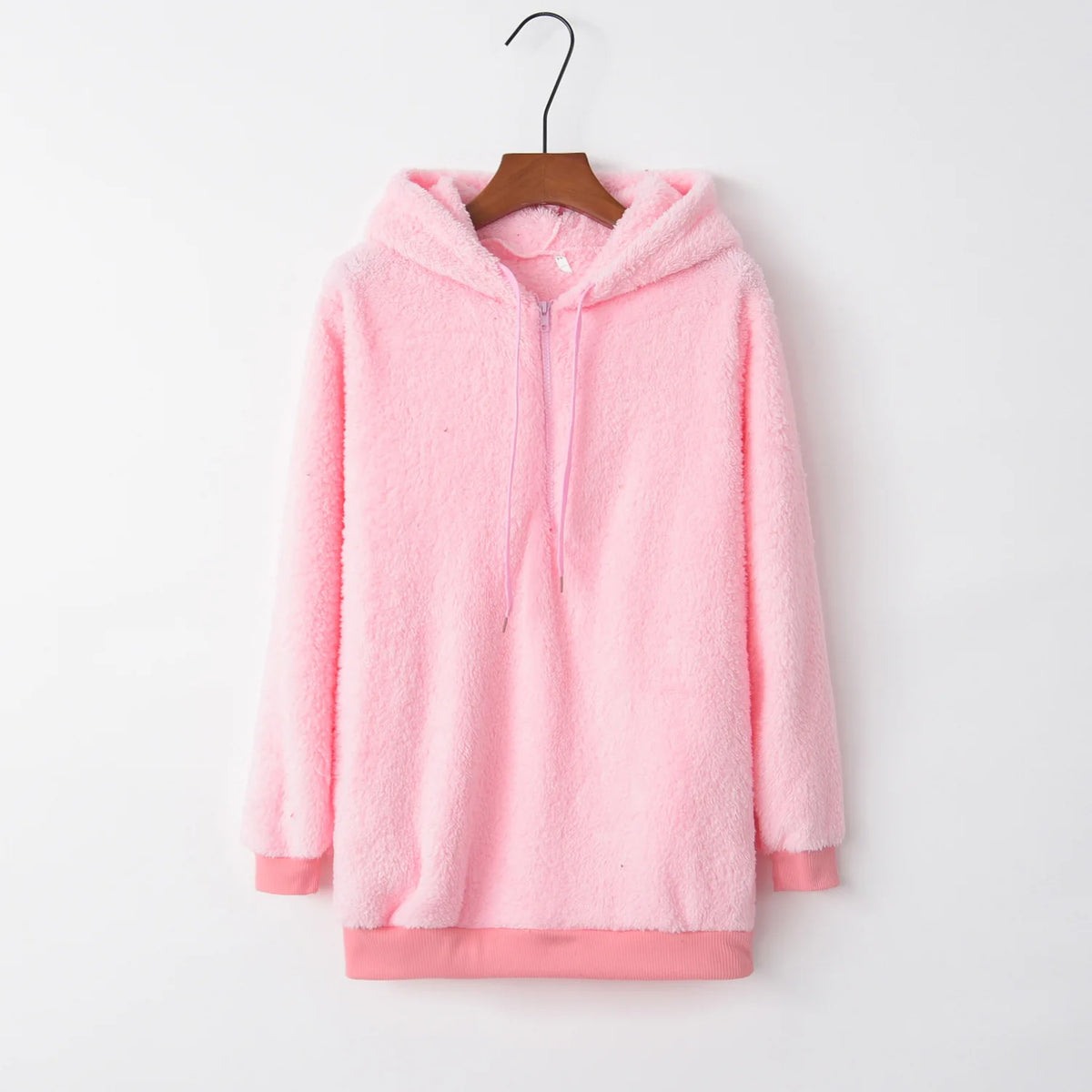 Winter Women Sherpa Hoodies Plus size Fleece Hooded Pullover Loose Fluffy Coat Warm Streetwear Hoodies