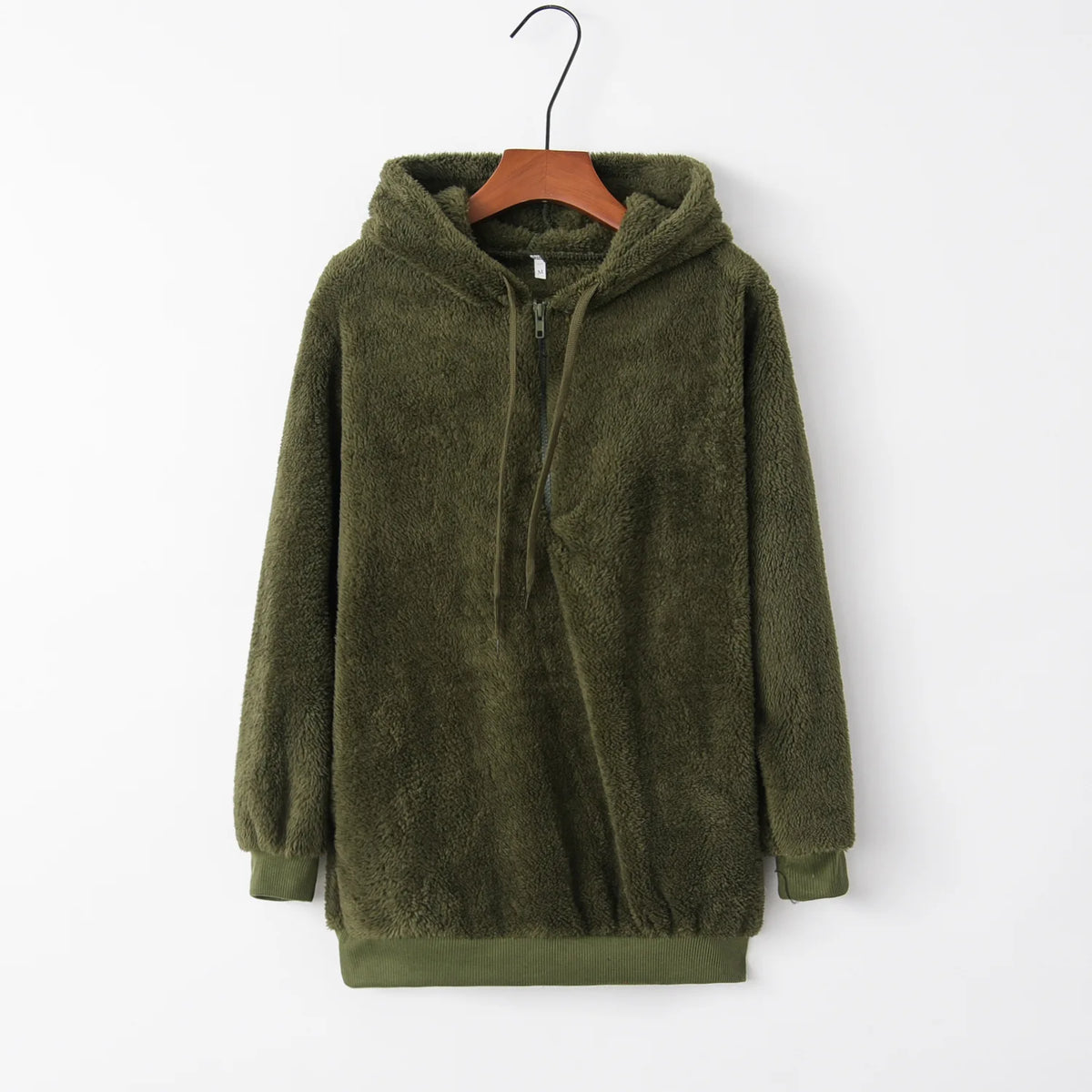 Winter Women Sherpa Hoodies Plus size Fleece Hooded Pullover Loose Fluffy Coat Warm Streetwear Hoodies