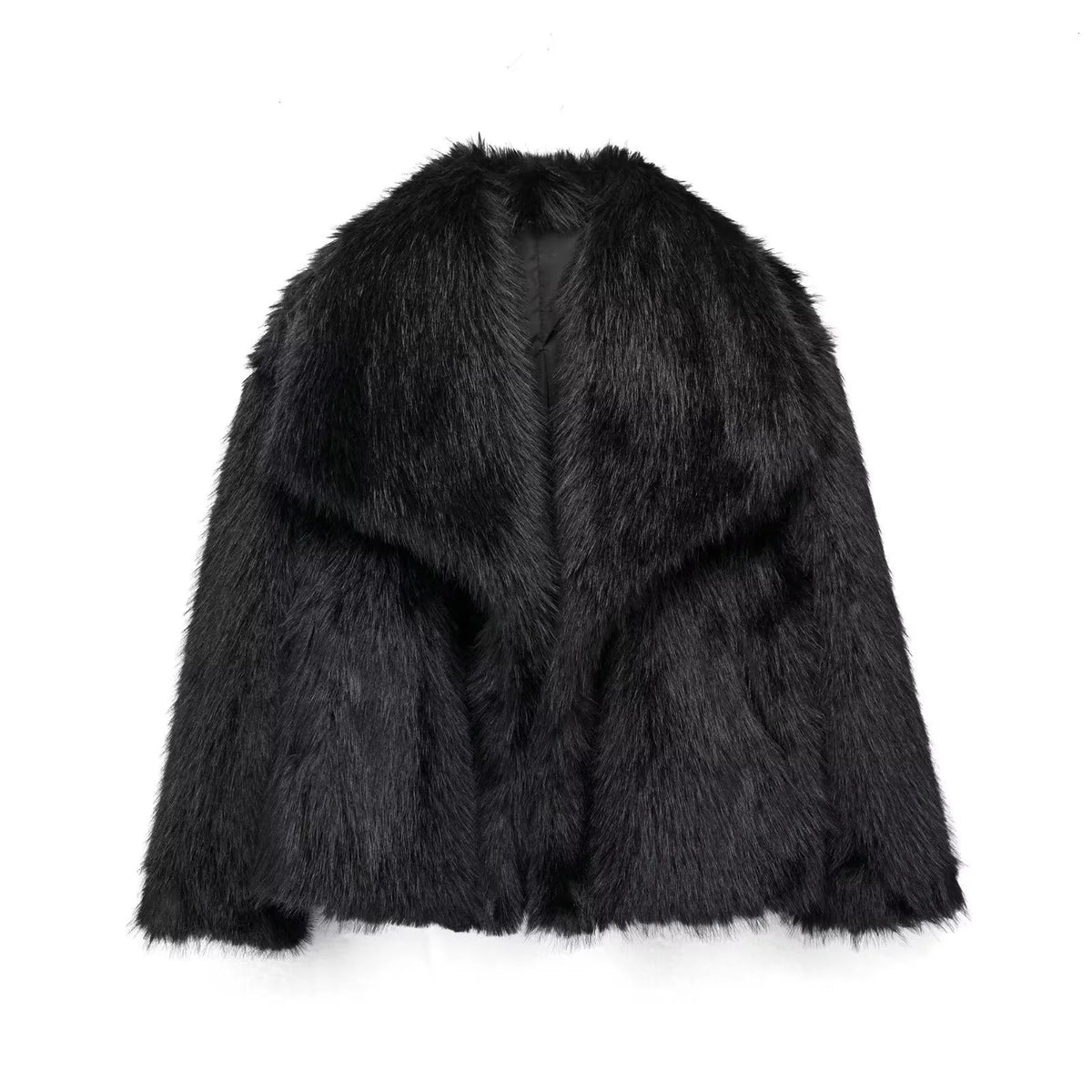 Woman Autumn Winter Faux Fur Coat Plush Fluffy Women's Jacket New in Outerwears White Red Gray Black Wool Blends Coats