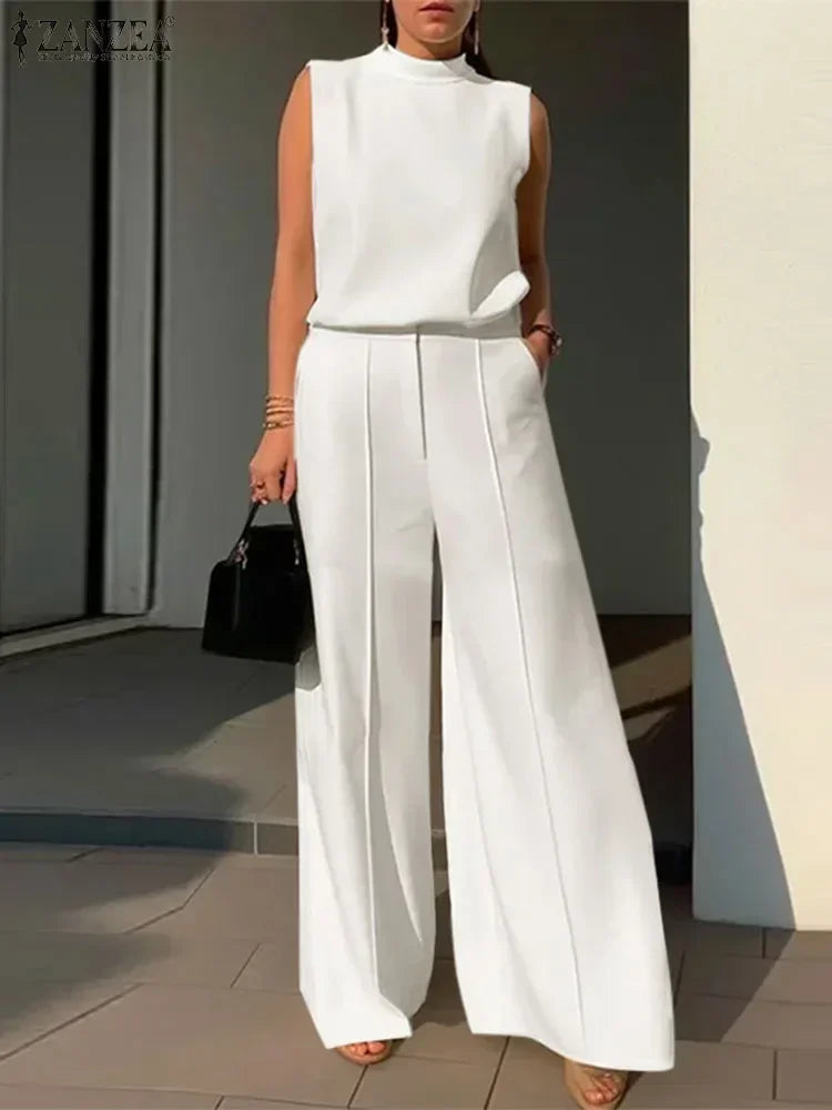 BEAUTY CLOSET COLLECTION  -  Outfits Tank Top and Wide Leg Pant Suits Oversize