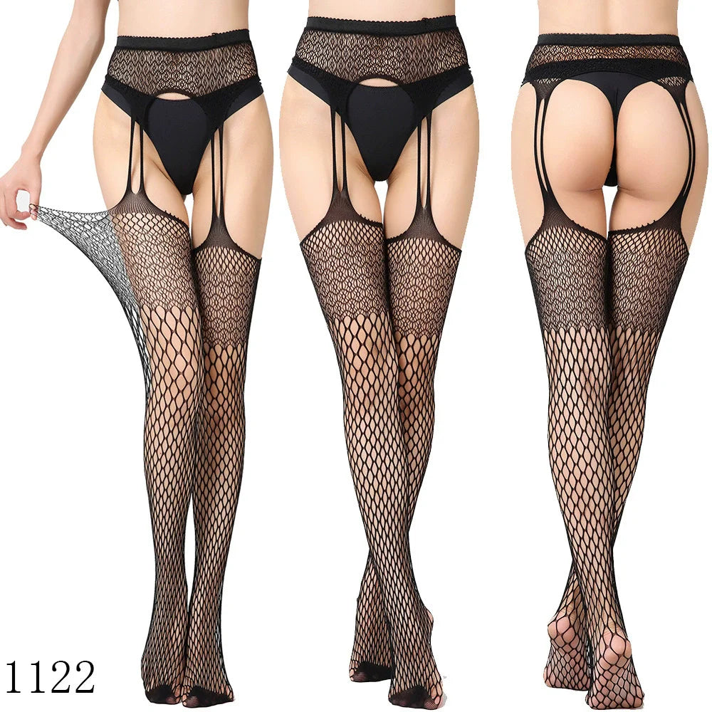 Fishnet Garter Stockings