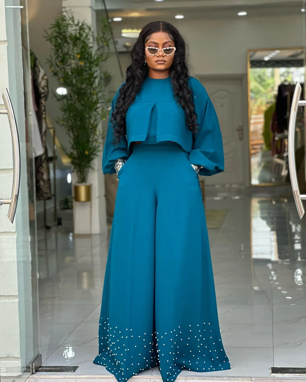 Women's Two-Piece Top & Pants Set