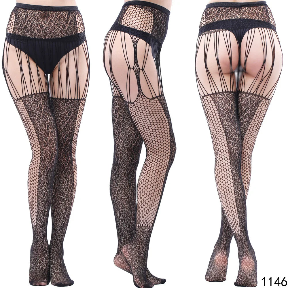 Fishnet Garter Stockings