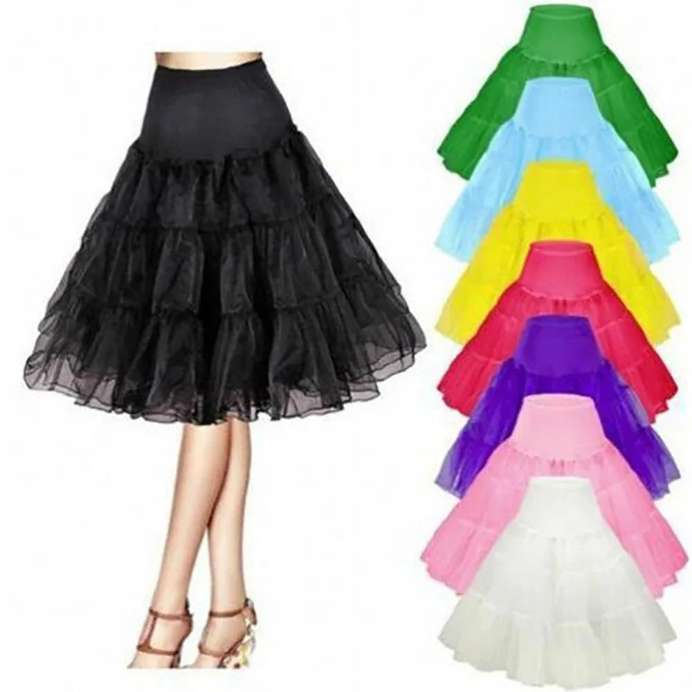 BEAUTY CLOSET COLLECTION - Women's 50's Vintage Tulle Petticoat Half Slip Tutu Under Skirt