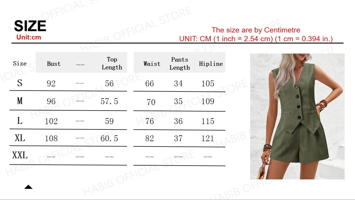 BEAUTY CLOSET COLLECTION  -  Sleeveless Vest Lady Office Casual Set