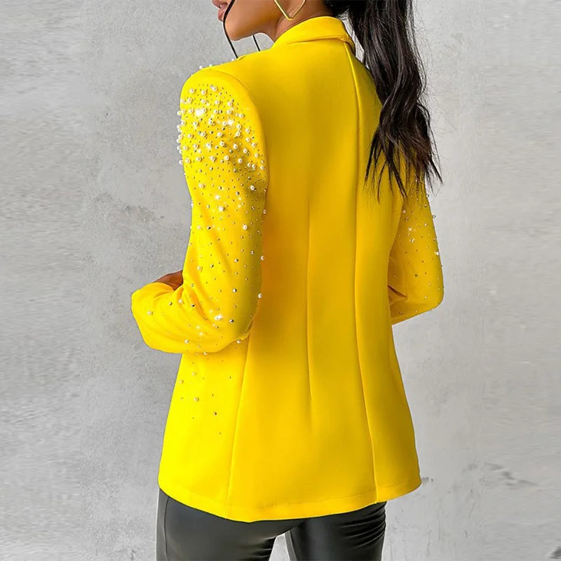 Fashion Blazers For Women Streetwear Autumn Spring Casual Long Sleeve Jacket Turndown Collar Slim Coats Suit Female's Wear