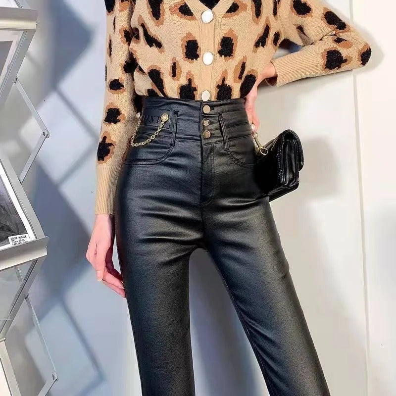 Women's Pants Elegant Sexy Pocket Design High Waist Skinny Pants Female Long Trouser Casual Bottom Y2k Clothes New