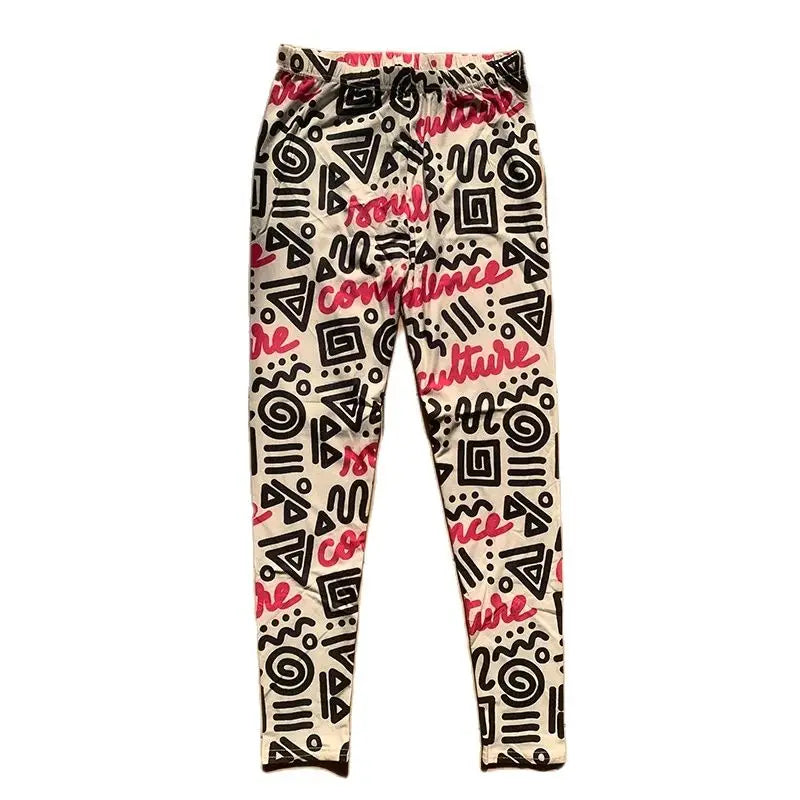 Hot New Spring Legging National Ethnic Style Retro Graffiti Paintings Printing Flowers Trousers Printed High Elasticity Leggings