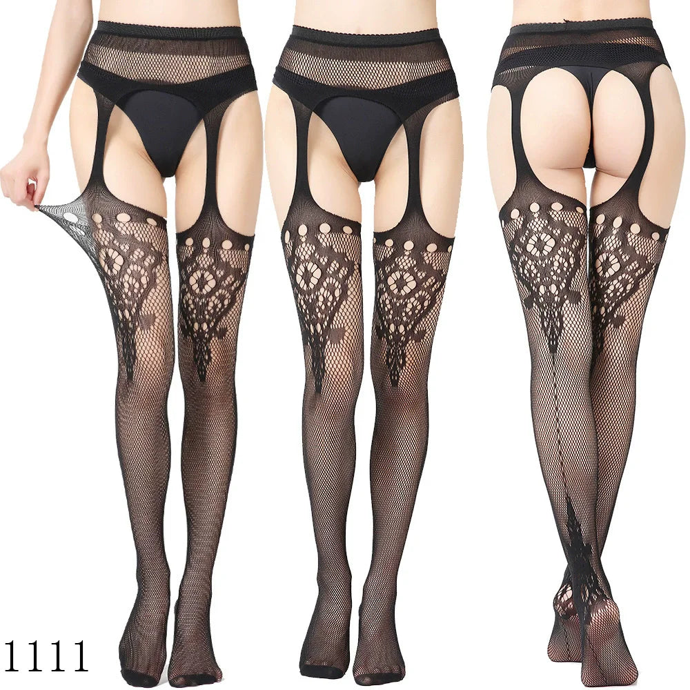 Fishnet Garter Stockings