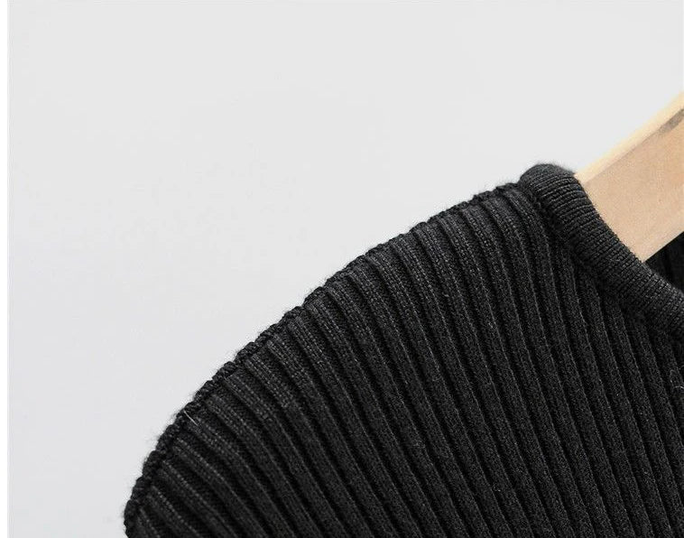 Y2k Aesthetic Clothes O-neck Black White Sexy Harajuku Knitted Tshirt T-shirts Women Long Sleeve Crop Top Spring Autumn