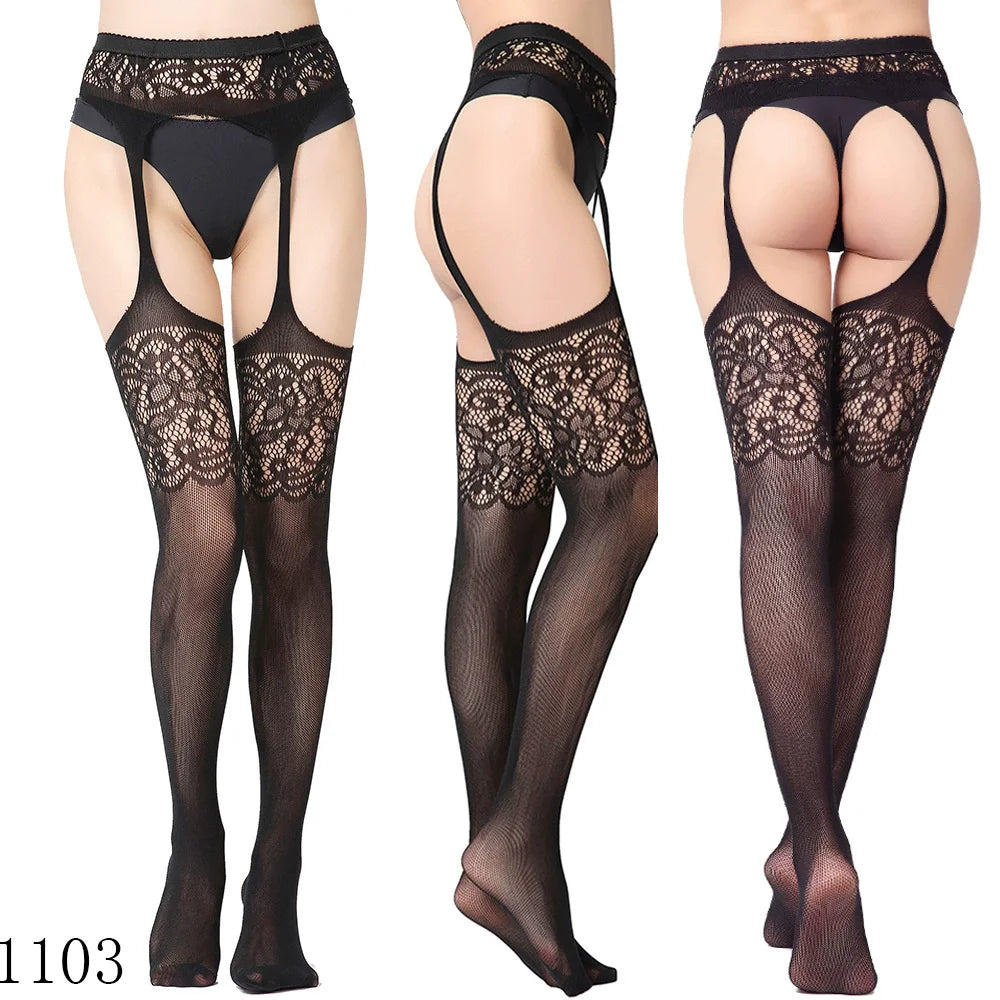 Fishnet Garter Stockings