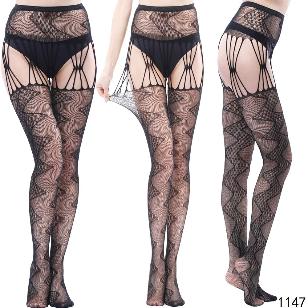 Fishnet Garter Stockings
