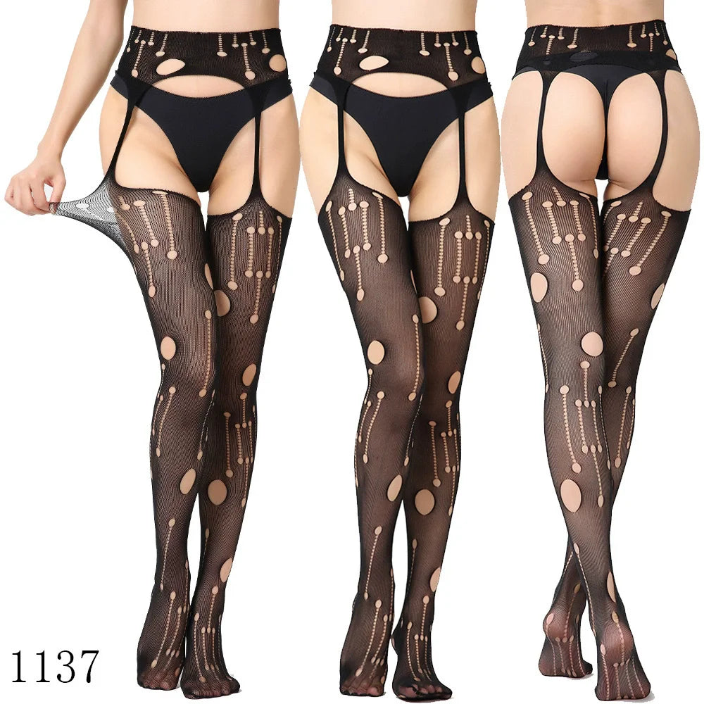 Fishnet Garter Stockings