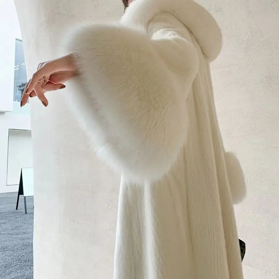 Faux Fur Coat Long Overcoat Autumn Winter Coats and Jackets Women's Loose Korean Fur Jacket Chaquetas Para Mujer