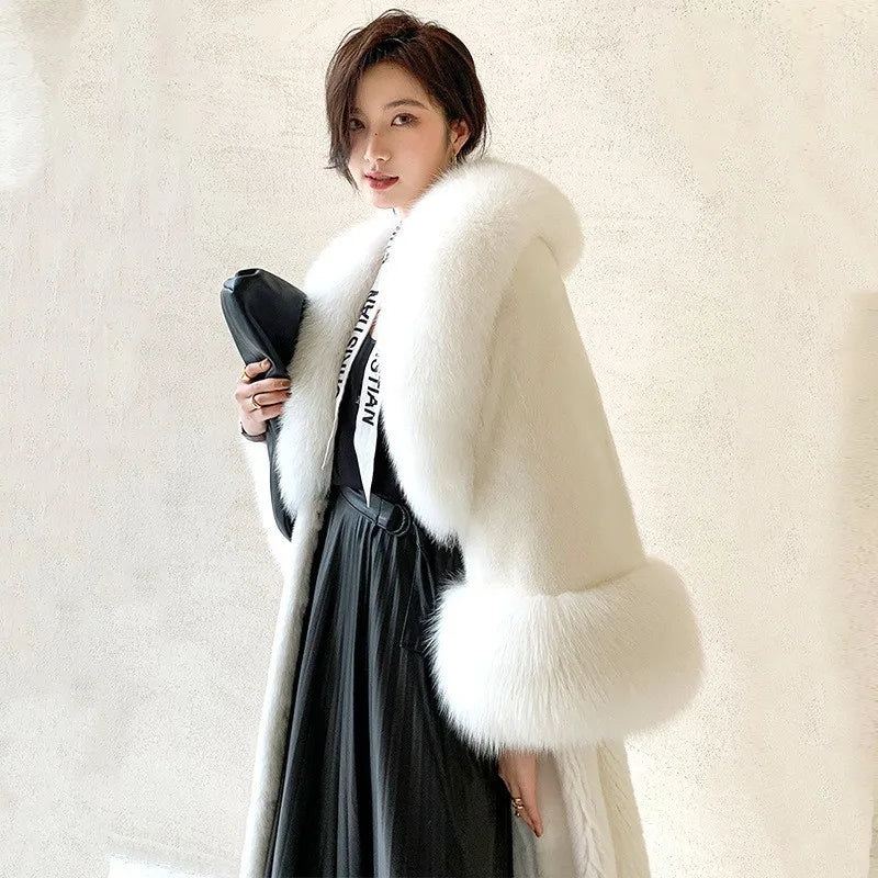 Faux Fur Coat Long Overcoat Autumn Winter Coats and Jackets Women's Loose Korean Fur Jacket Chaquetas Para Mujer