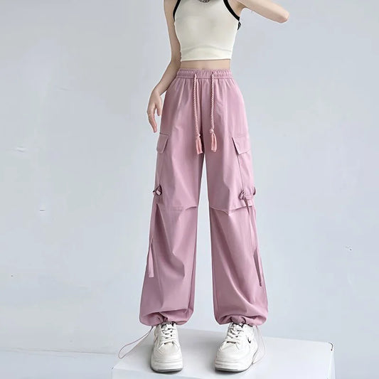 Cargo Pants for Women Clothing Original Classic One Size G Comfortable Stretch Xxl New in Casual Outfits 90s Pink Woman Trousers