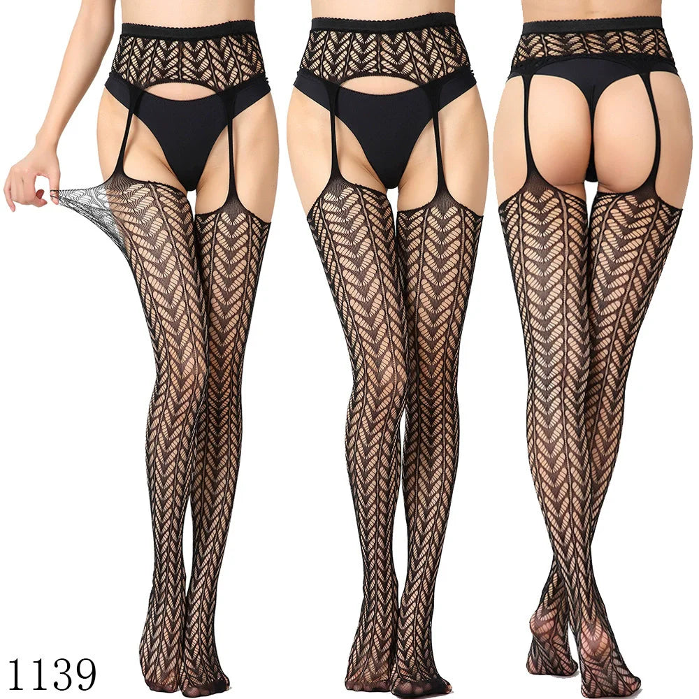 Fishnet Garter Stockings