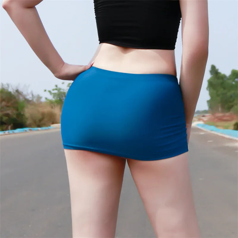 Micro Mini Skirts Summer Sexy Girls Bottom Skirts Casual Package Hip Short Skirts Women Tight Office Party Female Red Black