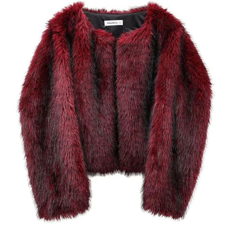 Cardigan for Women New Versatile Casual Open Front Long Sleeve Winter Warm Faux Fur Coat Soft Fluffy Jacket Outerwear