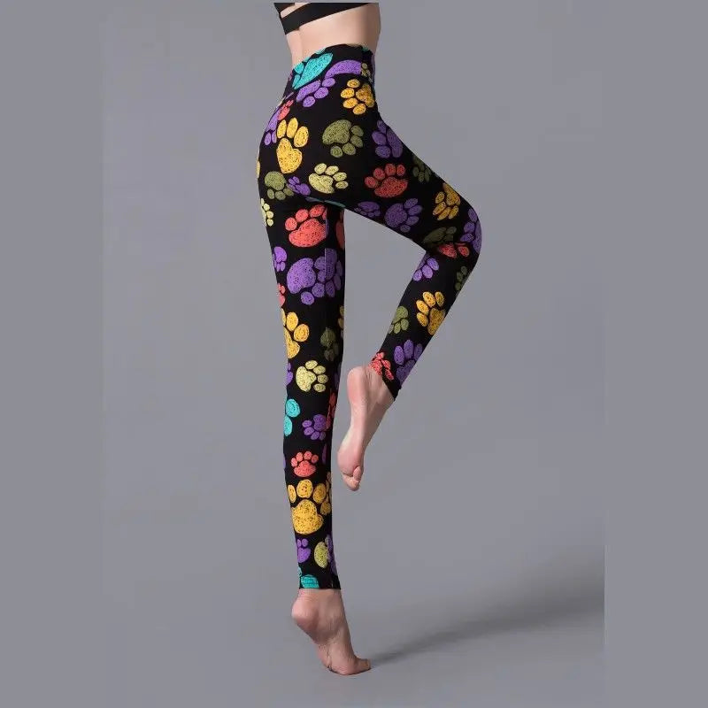 Hot New Spring Legging National Ethnic Style Retro Graffiti Paintings Printing Flowers Trousers Printed High Elasticity Leggings