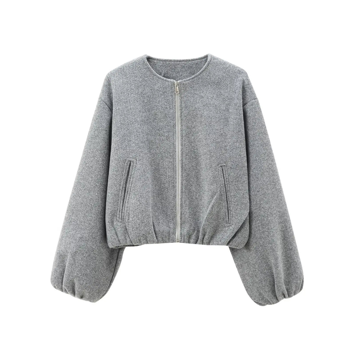 Spring New Women's Multicolor Soft Long Sleeve Simple All-match Round Neck Pilot Jacket Coat Casual Commuter