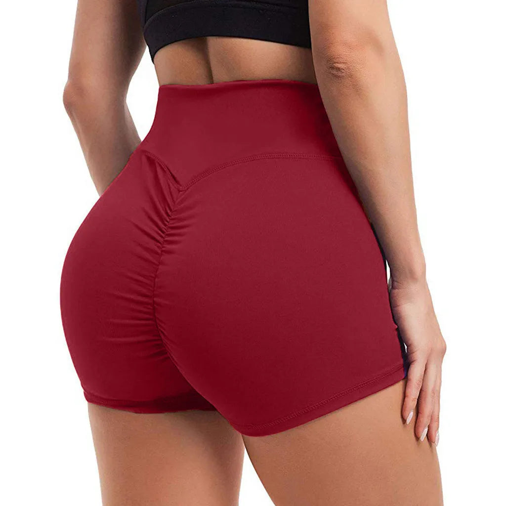 New Women High Waist Honeycomb Yoga Shorts Seamless Workout Elastic Buttocks Sportswear Impact Fitness Leggings Gym