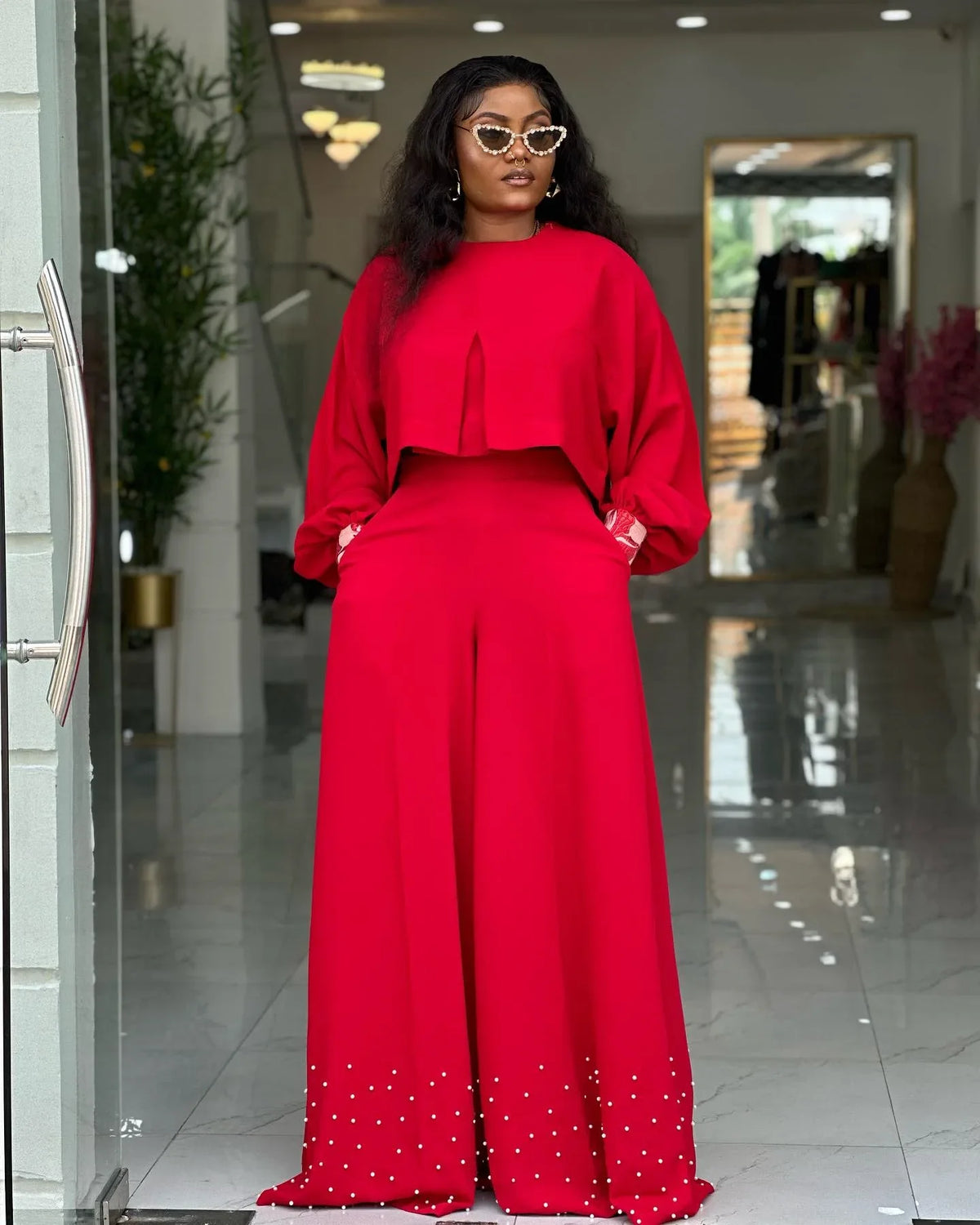 Women's Two-Piece Top & Pants Set