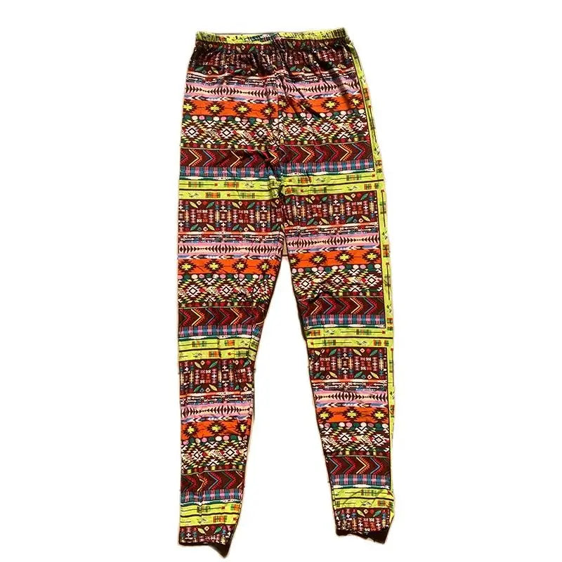 Hot New Spring Legging National Ethnic Style Retro Graffiti Paintings Printing Flowers Trousers Printed High Elasticity Leggings