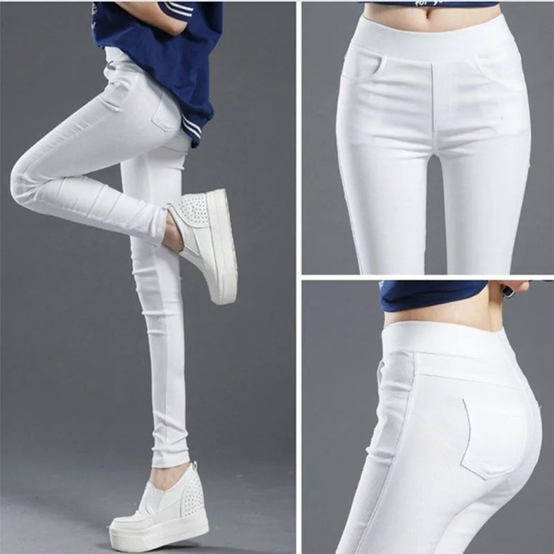 Pencil Pant Fashion Solid Color Female Pant Fashion Autumn Winter Thick Skinny Pencil Pants for Outdoor