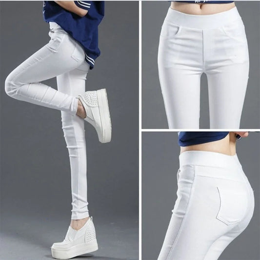 Pencil Pant Fashion Solid Color Female Pant Fashion Autumn Winter Thick Skinny Pencil Pants for Outdoor