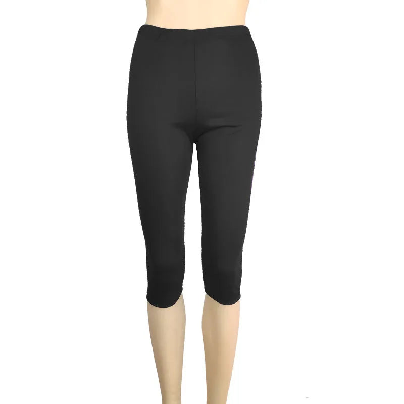 High Waist Push Up Fitness Leggings Crop Wide Waistband Cycling Short Leggings Workout Jogging For Women Training Leggings