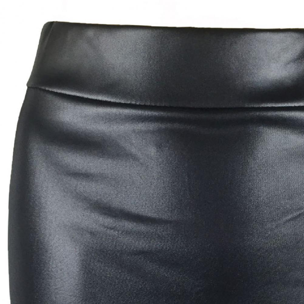 BEAUTY CLOSET COLLECTION  -  Leather Matte Slim Mini Sexy Fashion Skirts Hot Short High Waist