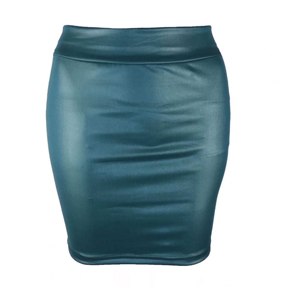 BEAUTY CLOSET COLLECTION  -  Leather Matte Slim Mini Sexy Fashion Skirts Hot Short High Waist